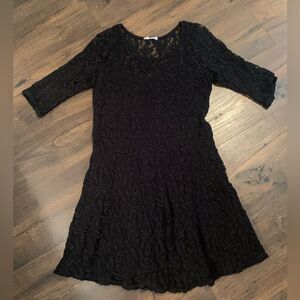 2000s/2010s Floral Lace Skater Dress